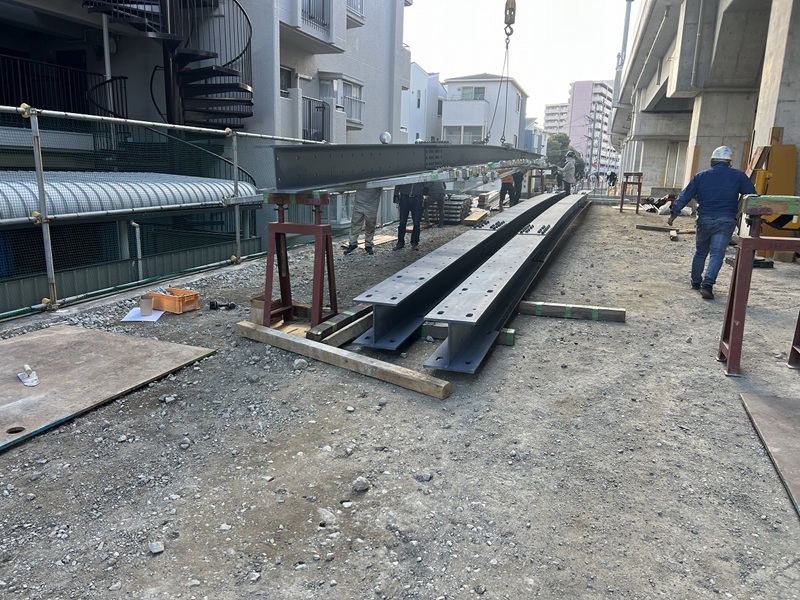 天上川南側橋梁施工 天上川南側橋梁施工