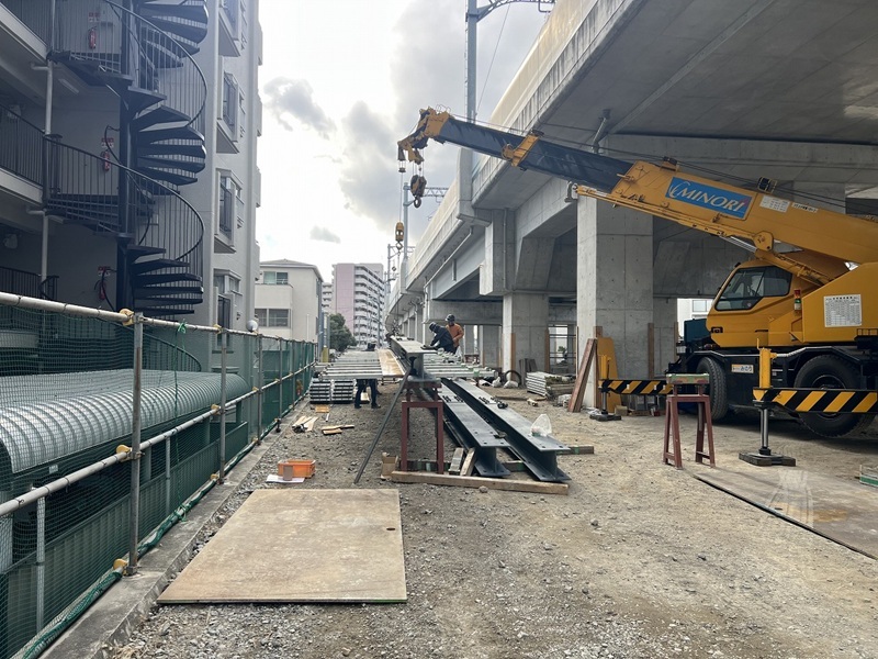 天上川南側橋梁施工 天上川南側橋梁施工