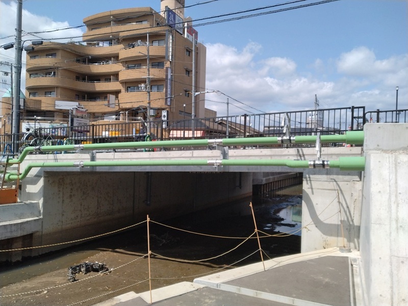 新用悪水路橋完成 新用悪水路橋完成